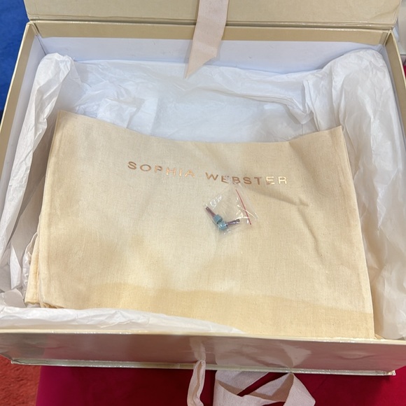 Sophia Webster Orange and Silver Butterfly Heels - Picture 7 of 9